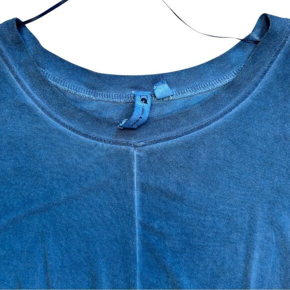 ❌❌ NOT FOR SALE Cable & Gauge Blue Short Sleeve Tie Front Tee Sz L - Picture 6 of 11